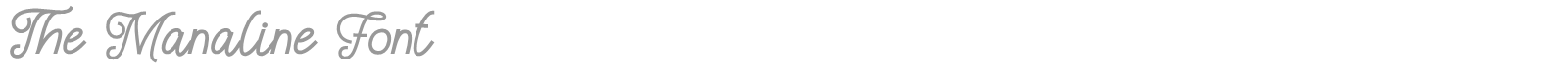 The Manaline font preview